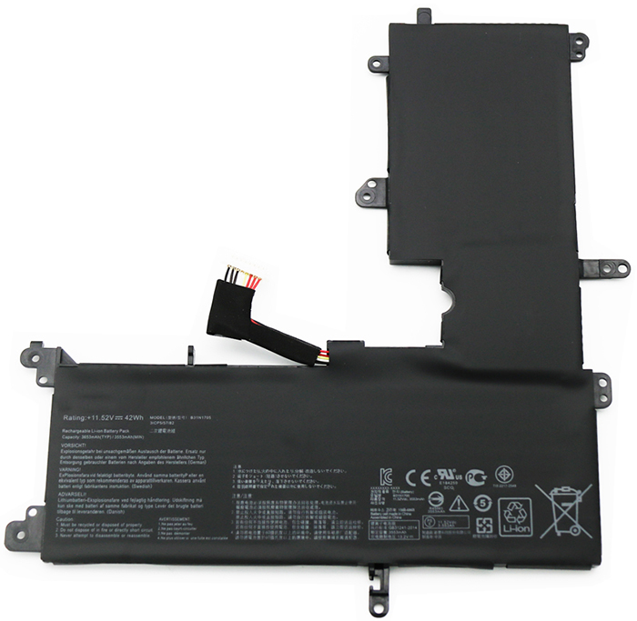 Kompatibel Bærbar PC batteri ASUS  til B31N1705 