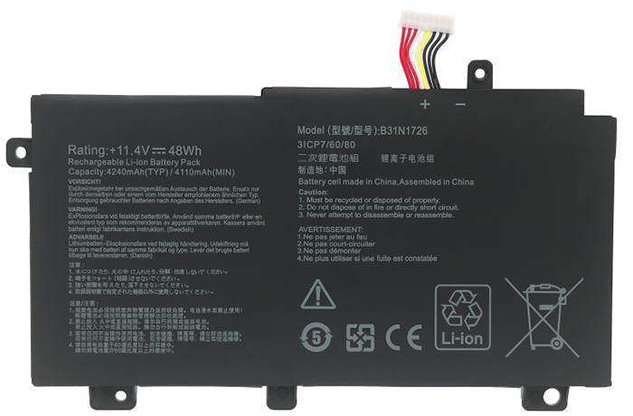 Kompatibel Bærbar PC batteri Asus  til FX80GM 