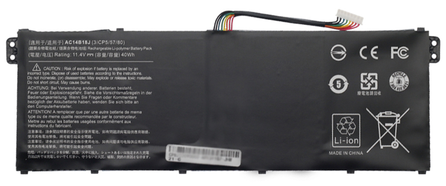Kompatibel Bærbar PC batteri acer  til 3ICP5/57/80 