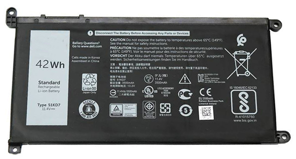 Kompatibel Bærbar PC batteri dell  til 51KD7 