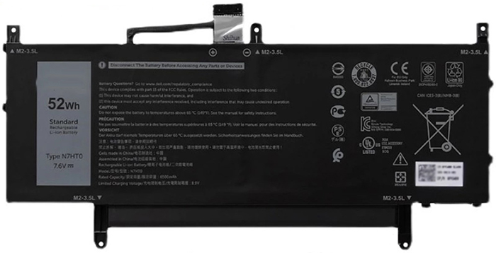 Kompatibel Bærbar PC batteri dell  til Latitude-9510-Series 