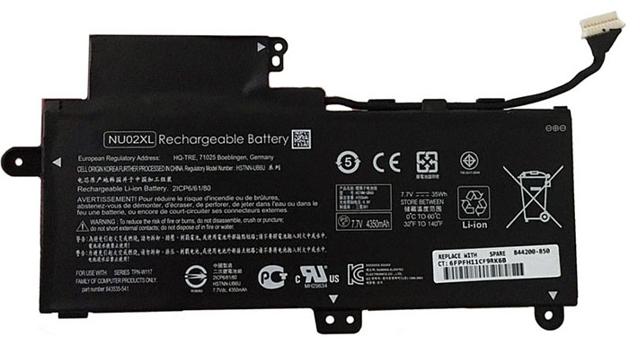 Kompatibel Bærbar PC batteri hp  til NU02XL 