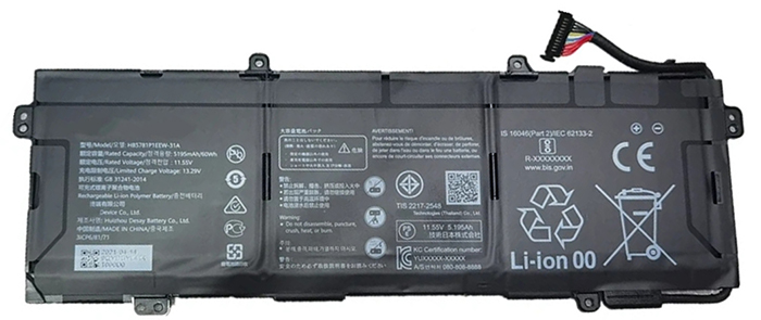 Kompatibel Bærbar PC batteri HUAWEI  til HB5881P1EEW-31C 