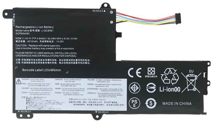 Kompatibel Bærbar PC batteri LENOVO  til L15C3PB1 