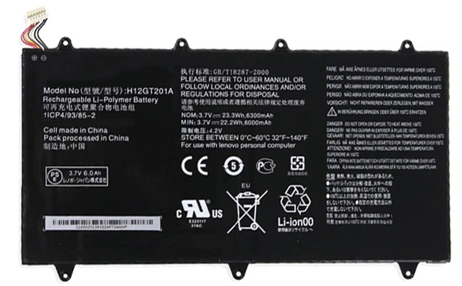 Kompatibel Bærbar PC batteri LENOVO  til H12GT201A 