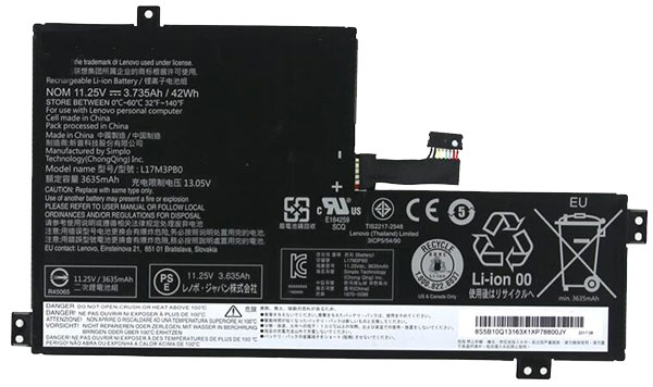 Kompatibel Bærbar PC batteri LENOVO  til L17C3PG0 
