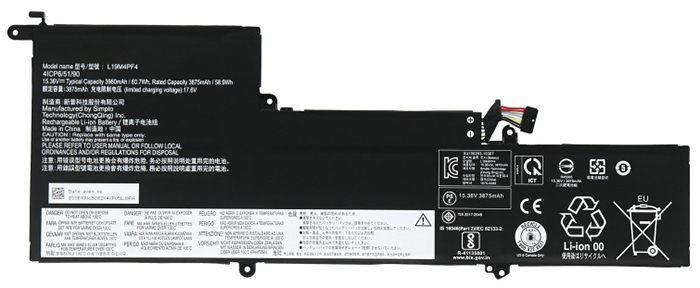 Kompatibel Bærbar PC batteri LENOVO  til L19D4PF4 