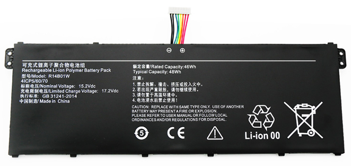 Kompatibel Bærbar PC batteri XIAOMI  til R14B01W 